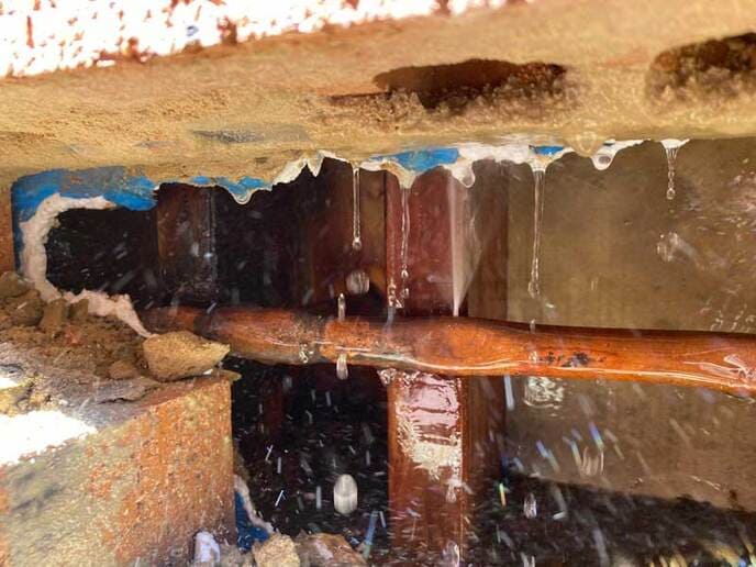 Interior plumbing leak inspection in Oceanside